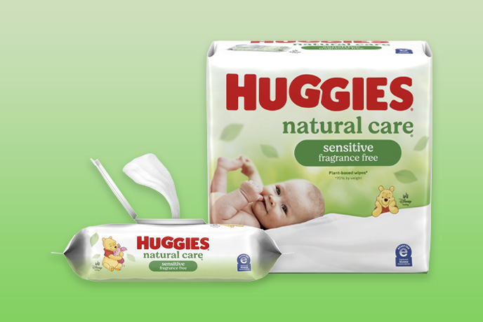 Huggies® Natural Care® Sensitive Baby Wipes, Fragrance Free Wipes